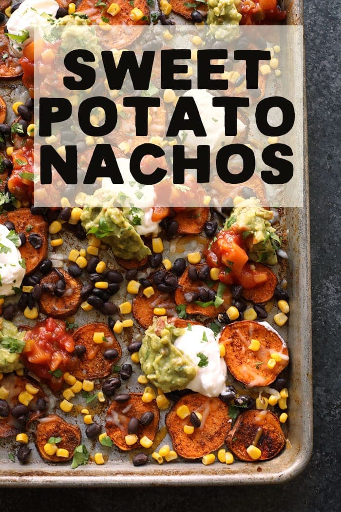 Make yourself some nachos made from REAL FOOD. These Southwestern Sweet Potato Nachos are perfect for game day or any week night dinner!