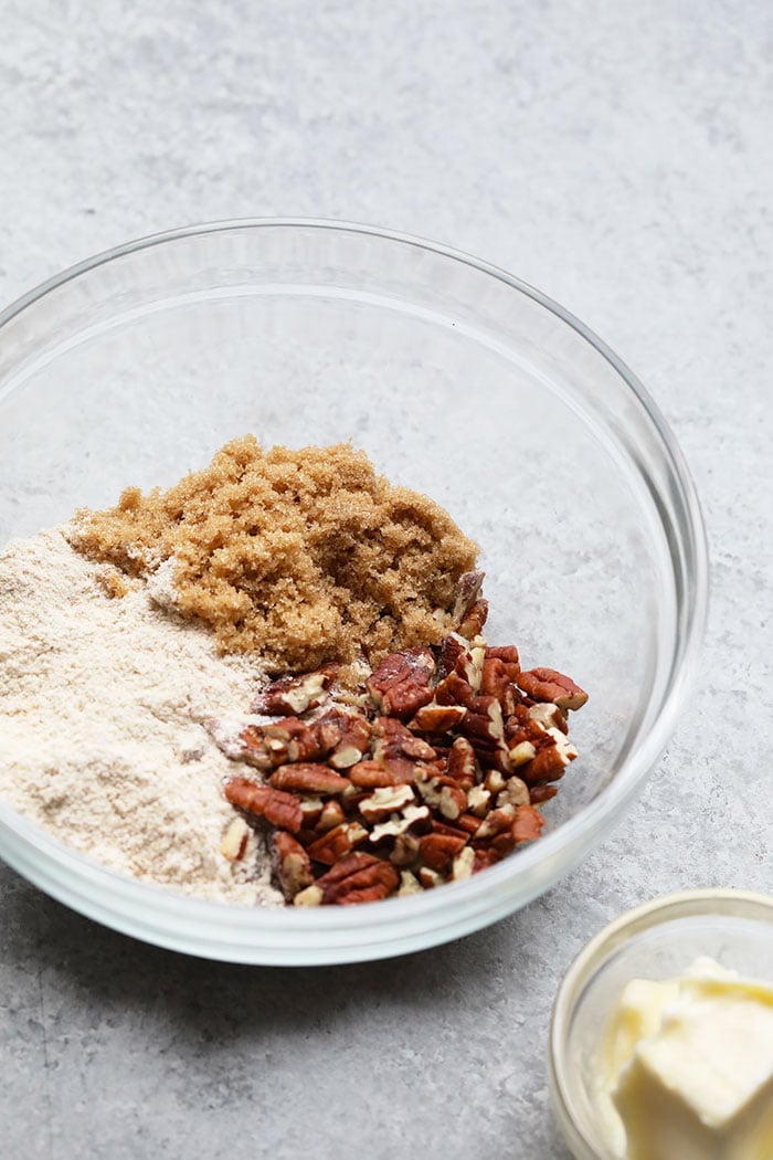 streusel topping in bowl