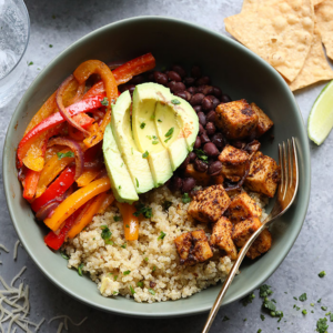 VIDEO: Meal-Prep Vegetarian Quinoa Burrito Bowl