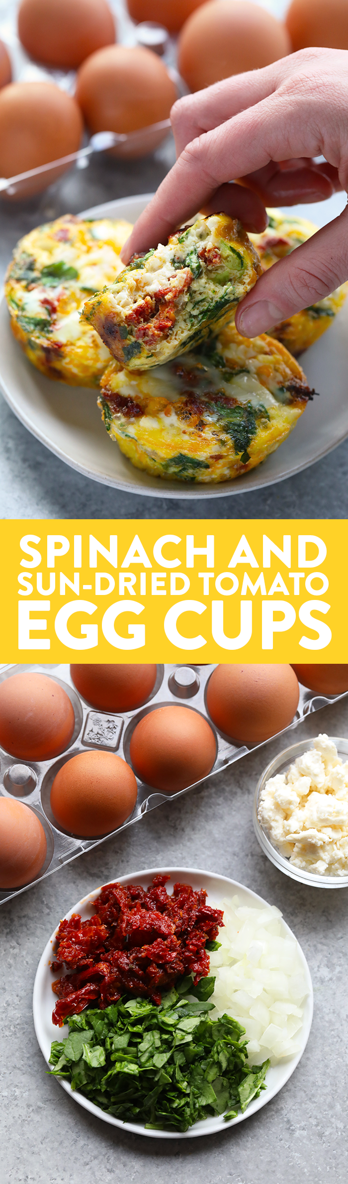 Spinach and Sun Dried Tomato Egg Cups
