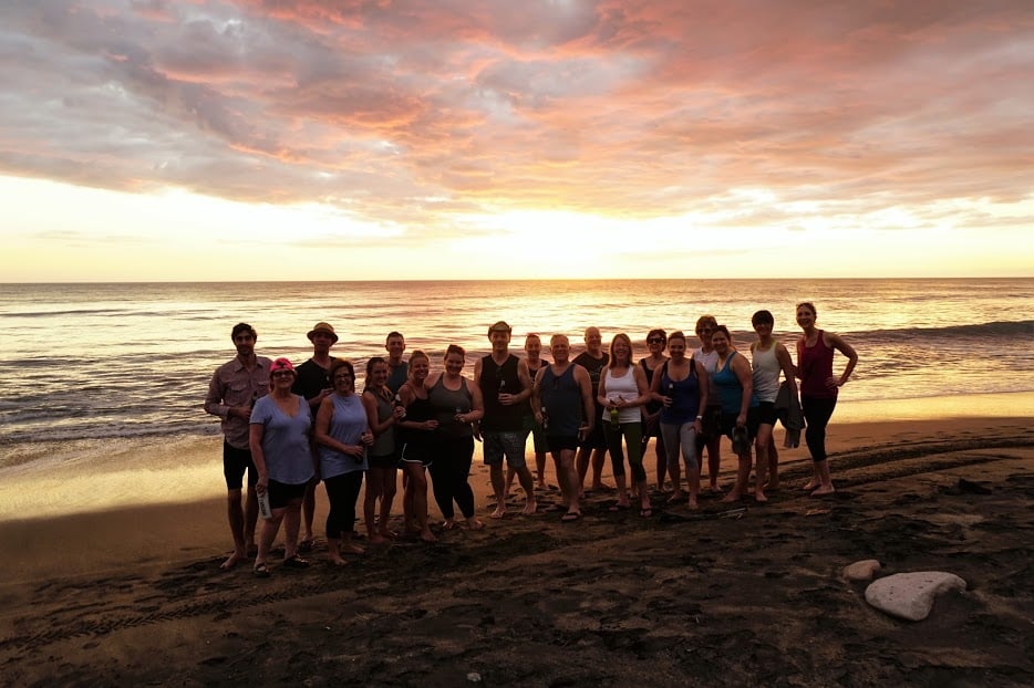 People on a beach. 