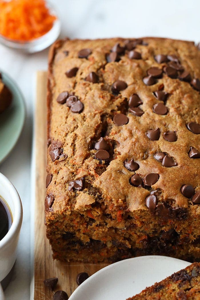 Healthy Chocolate Chip Carrot Bread Fit Foodie Finds