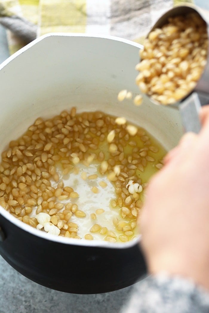 How to Make Perfect Stovetop Popcorn - Cozy Peach Kitchen