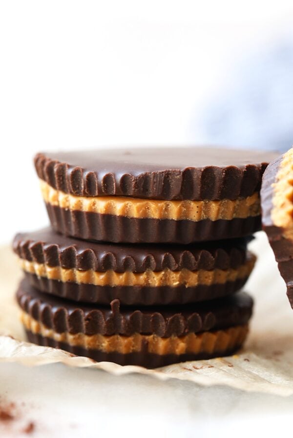 a stack of Cashew Butter Cups on a piece of paper.