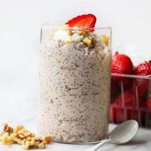 Strawberry Vanilla Overnight Oats - Fit Foodie Finds