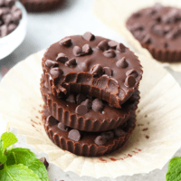 Healthy Thin Mint Almond Butter Cups!