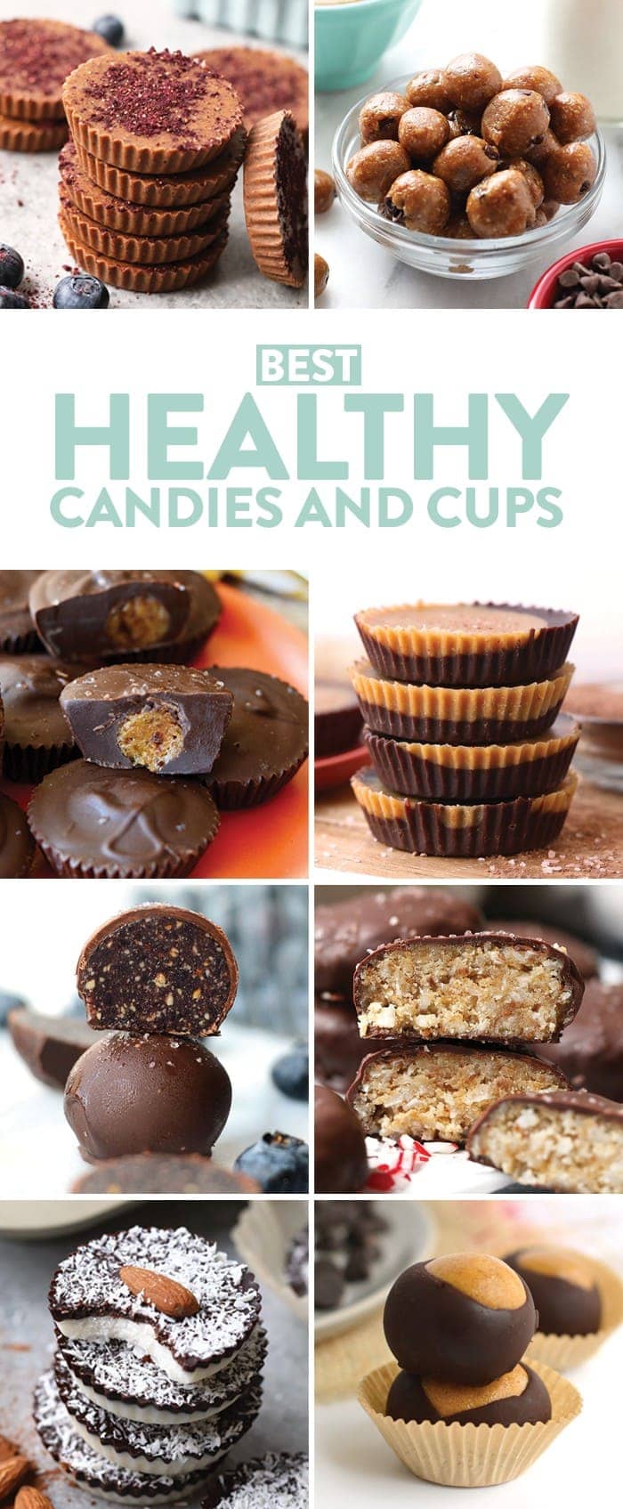 Healthy candies and cups