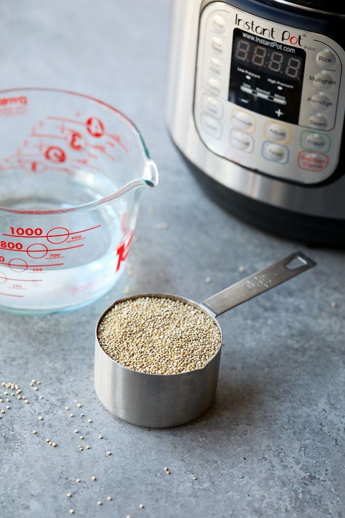 quinoa, water, and instant pot