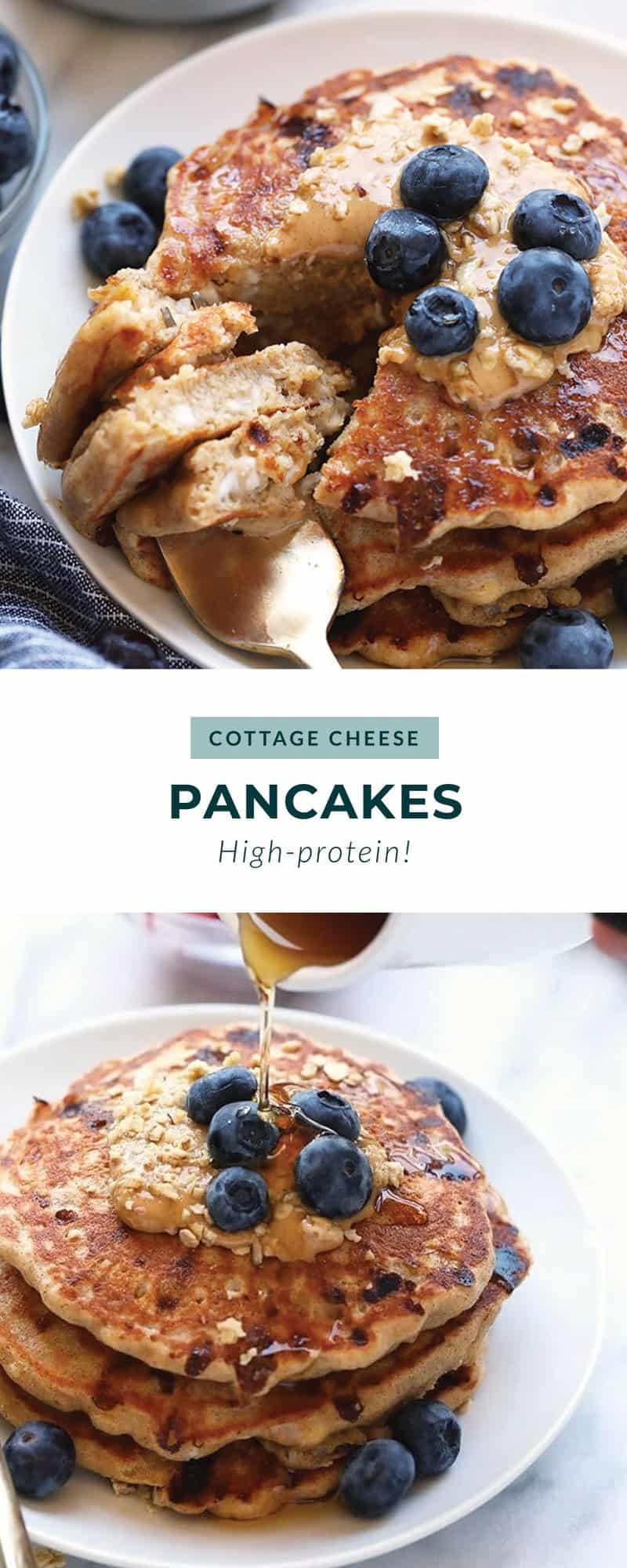 Cottage Cheese Pancakes (high-protein!) - Fit Foodie Finds