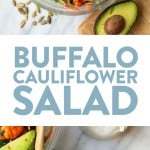Buffalo quinoa salad recipe with cauliflower.