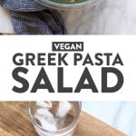 Are you ready for a mouthwatering vegan pasta salad recipe? This Creamy Veggie Greek Pasta Salad with Cashew Vegan Pesto packs in all the Greek flavor with a homemade cashew pesto sauce and is made with fresh, seasonal produce from @Walmart and your favorite pasta noodle. #sponsored #eatlocallygrown #savorsummer