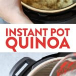 Quinoa cooked quickly using an instant pot.