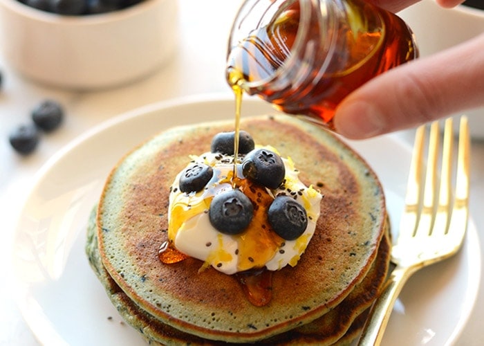 Blender Lemon Blueberry Pancakes