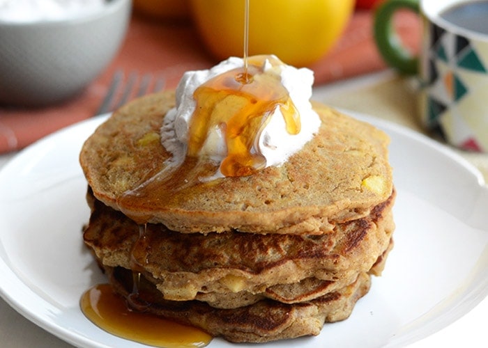 Gluten-Free Apple Cinnamon Oat Pancakes