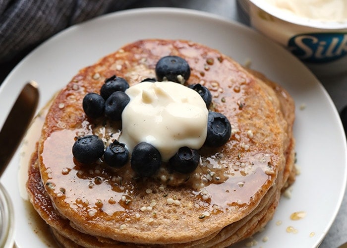 Super Simple Whole Wheat Vegan Pancakes