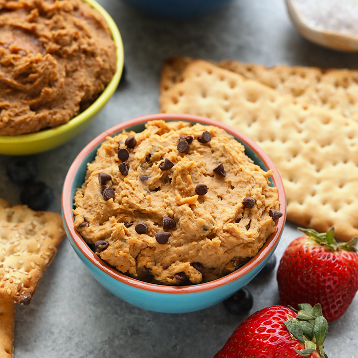 Talk about a delicious snack that tastes like dessert! Make one of these Healthy Edible Cookie Dough recipes and use your Gluten Free Wasa crispbread crackers as a crunchy dipper for a healthy snack, appetizer, or dessert option. These edible cookie dough recipes are made with a garbanzo bean base plus tons of different healthy add-ins such as nut butter, maple syrup, and cocoa powder to make them healthy and delicious.