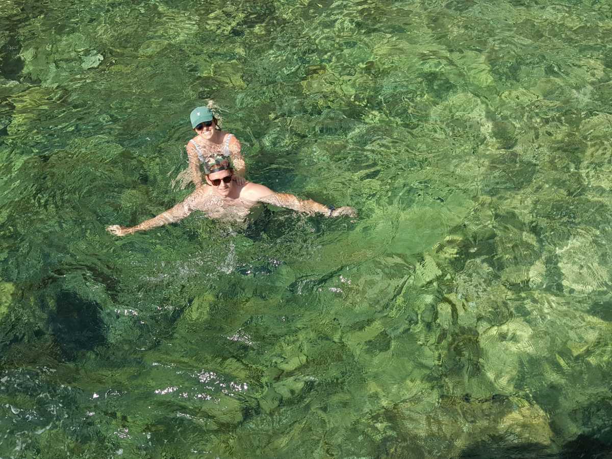People swimming in Croatia