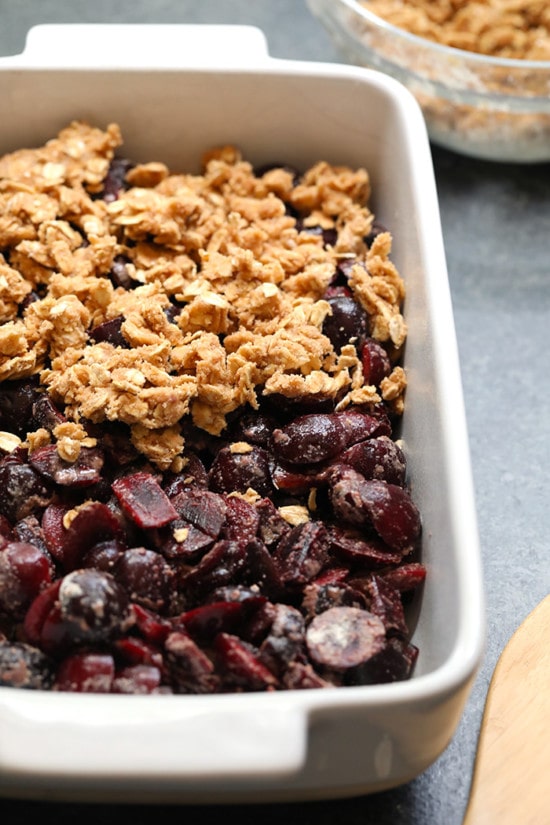 Healthy Fresh Cherry Crisp