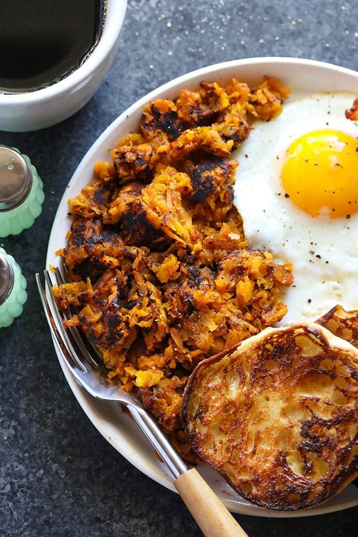 Sweet Potato Hash Browns - Easy Recipe with Shredded Sweet Potatoes