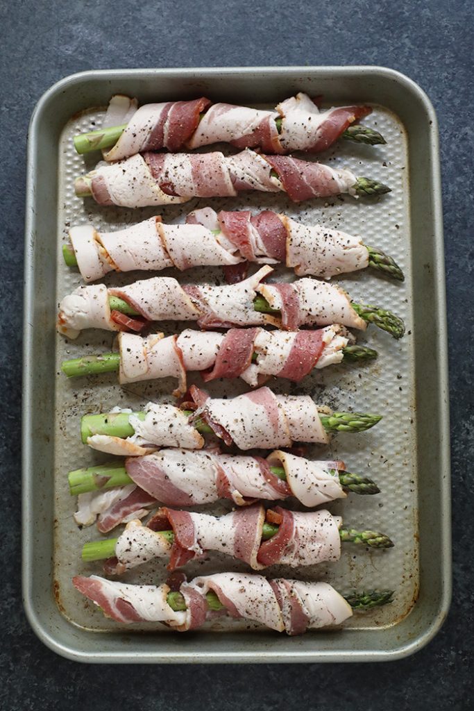 Easy bacon wrapped asparagus in the oven fit foodie finds
