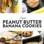 Peanut butter banana cookies that are vegan.