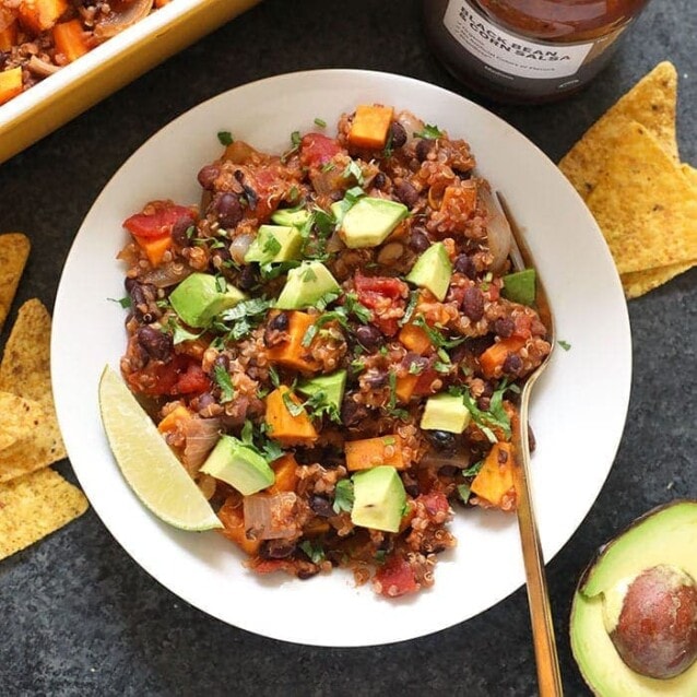 Mexican Sweet Potato Quinoa Casserole (Healthy!) - Fit Foodie Finds