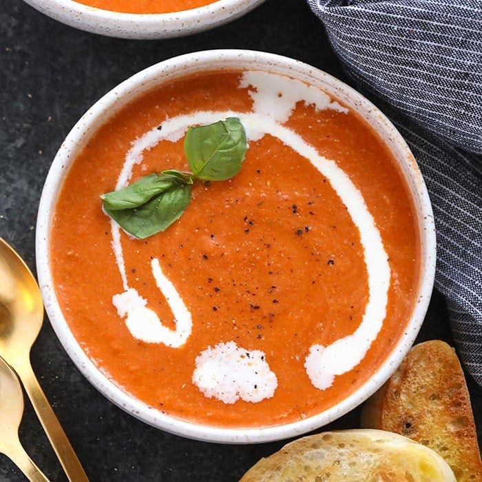 20-Min Tomato Bisque Soup (made with Greek yogurt!) - Fit Foodie Finds