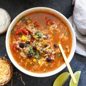 Taco Soup (Quick & Easy Soup Recipe) - Fit Foodie Finds