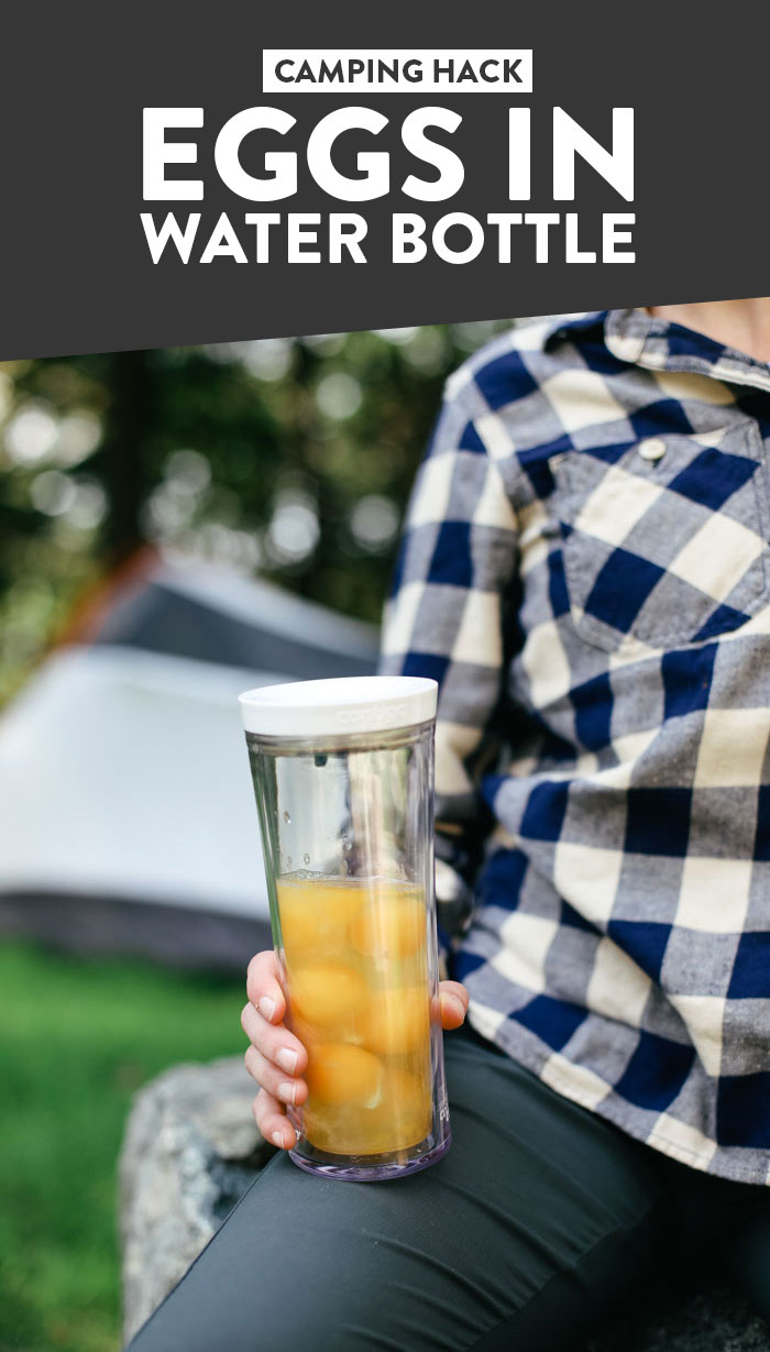 Camping Hack: Eggs in a Water Bottle
