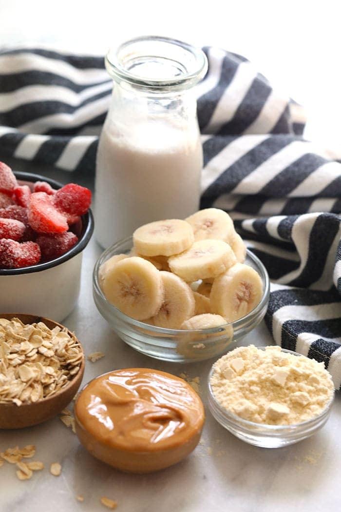 This quick Protein Shake is our fav grab and go breakfast—perfect