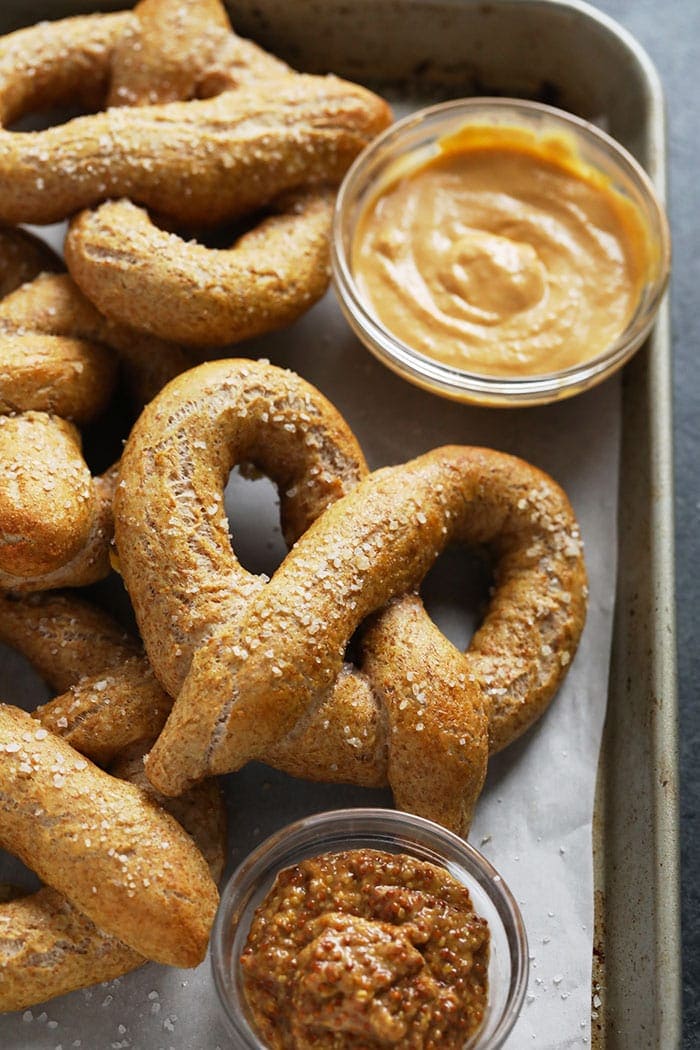 Healthy Soft Pretzel Recipe (super simple!) - Fit Foodie Finds