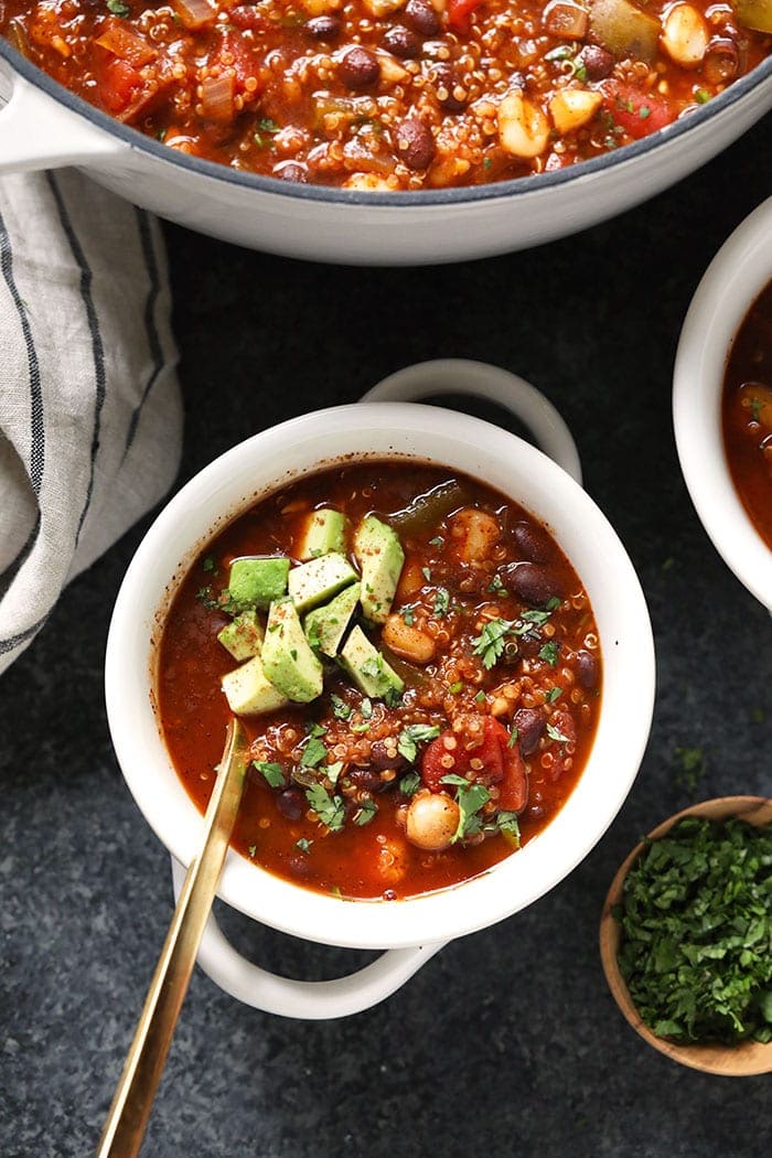 Black Bean Quinoa Chili | Fit Foodie Finds