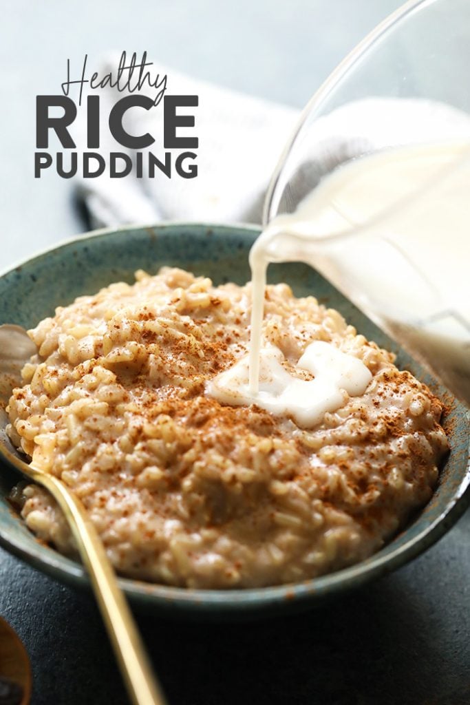 Brown Rice Pudding (w/ Cinnamon!) - Fit Foodie Finds