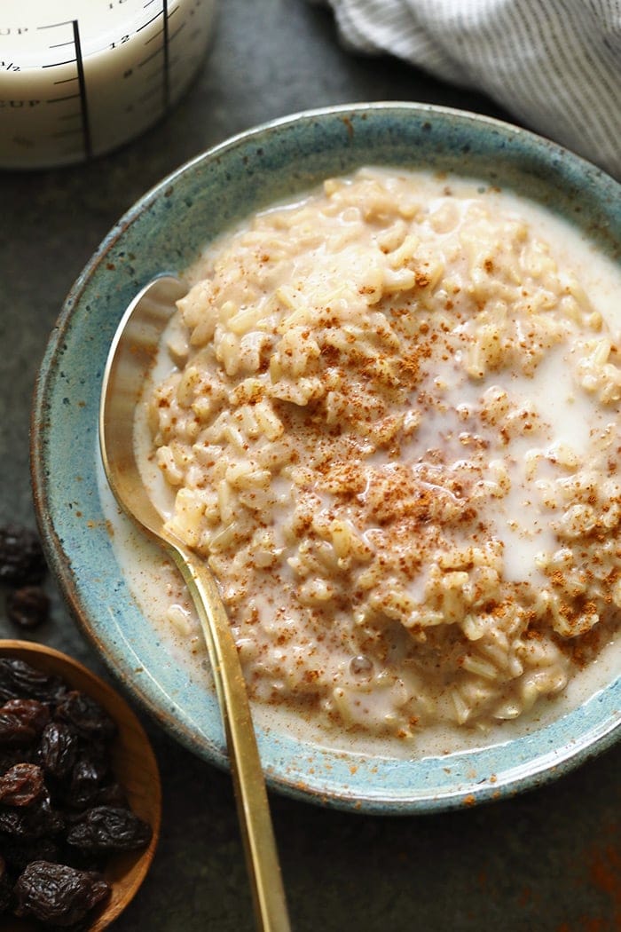 Easy Vegan Rice Pudding - Fit Foodie Finds