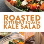 Roasted butternut squash and kale farro salad.