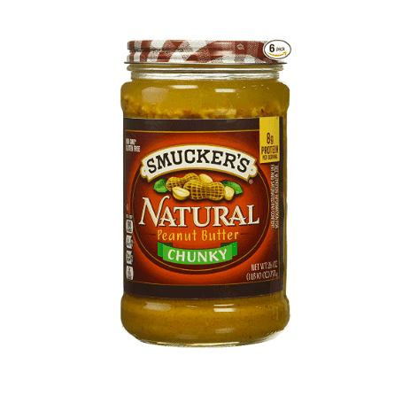 A jar of Smucker's natural buckeye chutney.