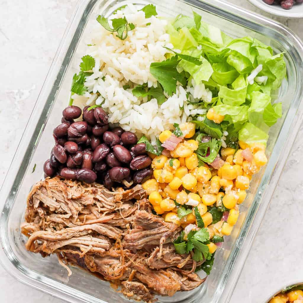 Slow Cooker Carnitas Burrito Bowls