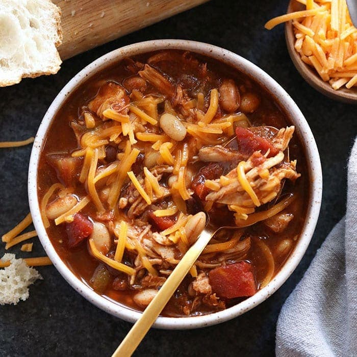 Crockpot Chicken Chili (+ More Crockpot Chicken Recipes)