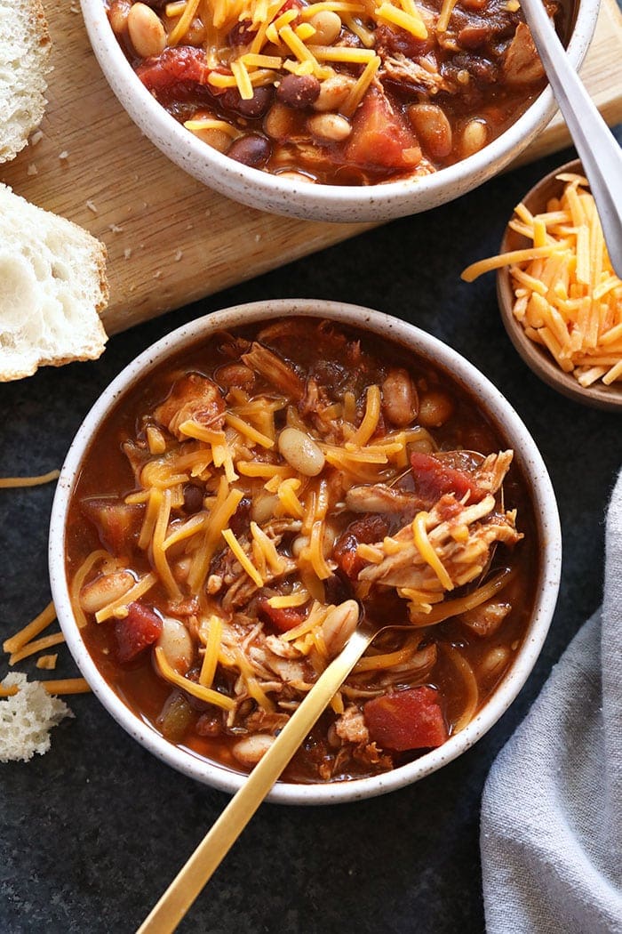 Chicken Chili in a bowl