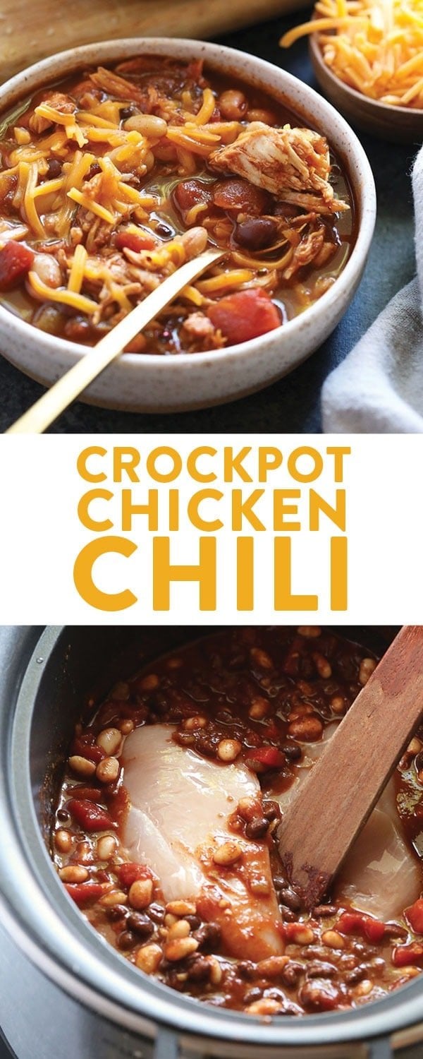 Crockpot Chicken Chili Recipe Fit Foodie Finds