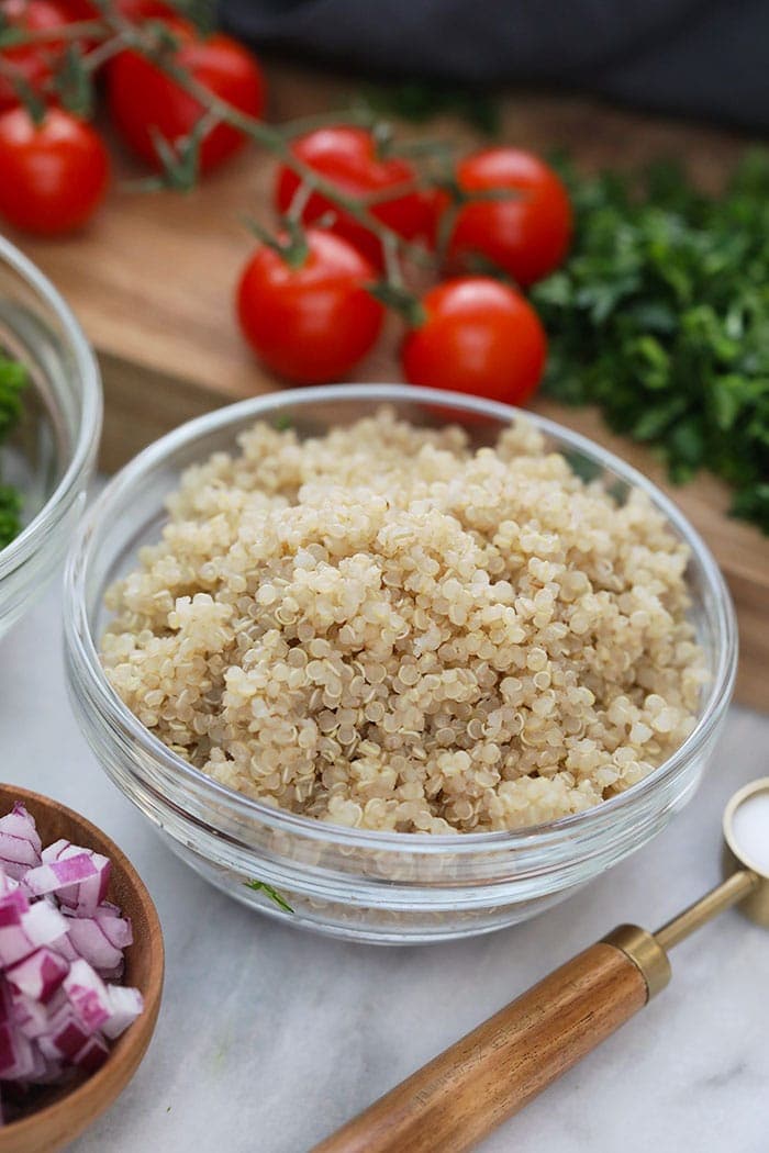 A bowl of quinoa. 