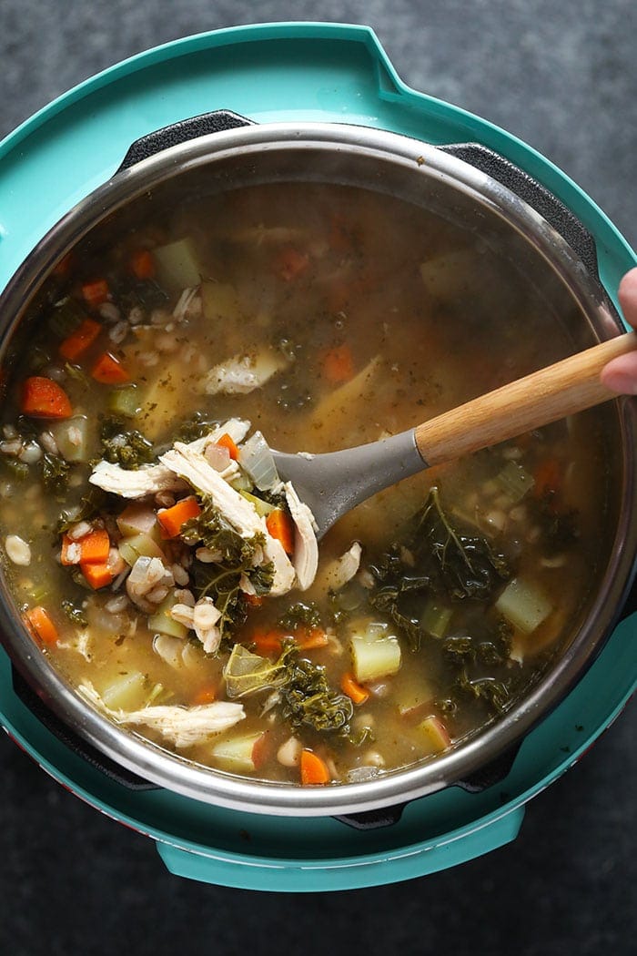 Tuscan Turkey Soup in Instant Pot