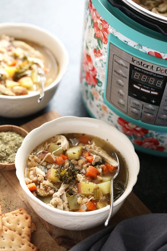 Leftover Turkey Soup (made in the Instant Pot!) - Fit Foodie Finds