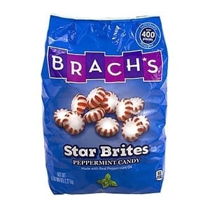 a bag of Brach's star bites peppermint candy perfect for almond flour recipes.