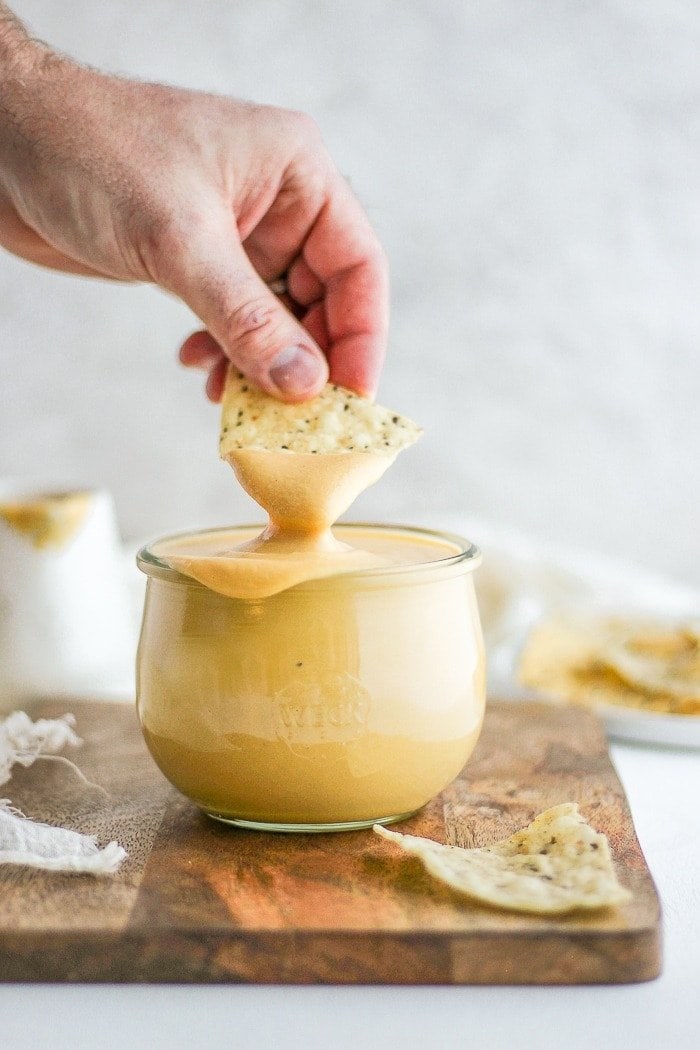 Everyone loves a good creamy cheese sauce, amiright? This vegan cheese sauce tastes delicious on everything! Make yourself a batch of vegan mac and cheese or slather this sauce on a pan of nachos. The options are endless! Vegan Cheese Sauce