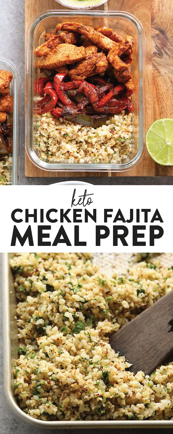 Keto Chicken Fajita Meal Prep Recipe - Fit Foodie Finds