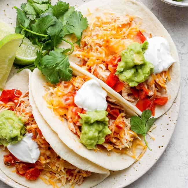 Crockpot Chicken Taco Bowls - Fit Foodie Finds