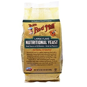 A bag of red mill nutritional yeast, perfect for making vegan cheese sauce.