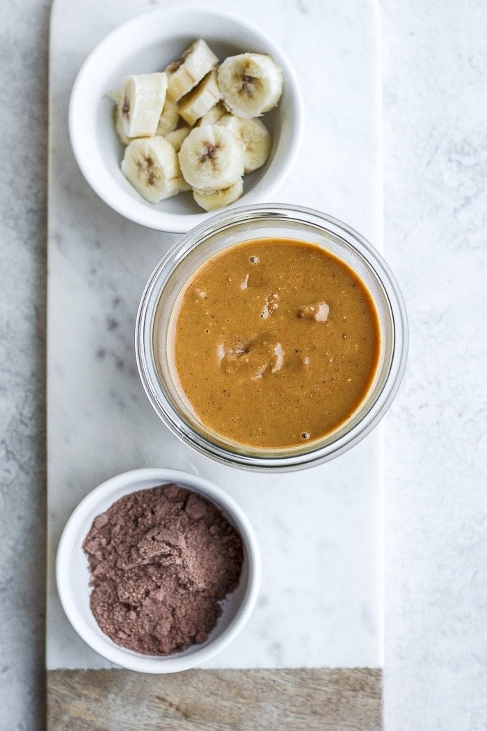 Coffee Protein Shake (with peanut butter and banana) - Fit Foodie Finds