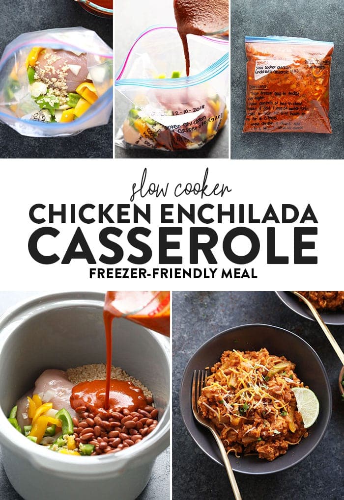 Slow Cooker Chicken Enchilada Casserole